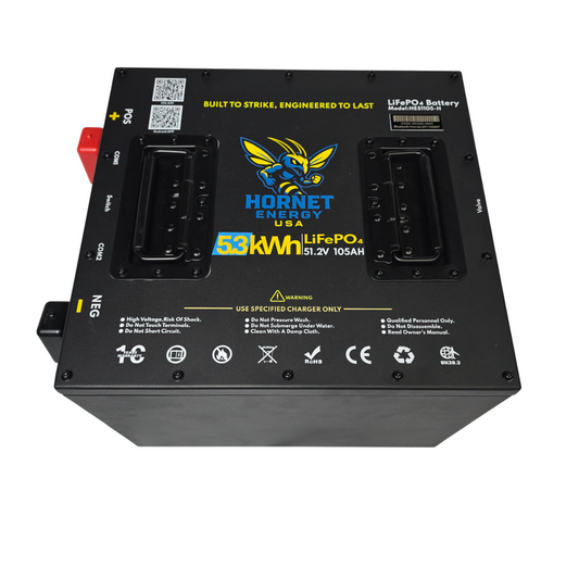 Hornet Energy CUBED  51.2V 105Ah LiFePO4 Lithium Battery (Heated Series) – IP66, 300A BMS
