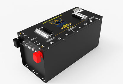 Hornet Energy 51.2V 105Ah LiFePO4 Lithium Battery (Heated Series – Thin Style) – IP66, 300A BMS