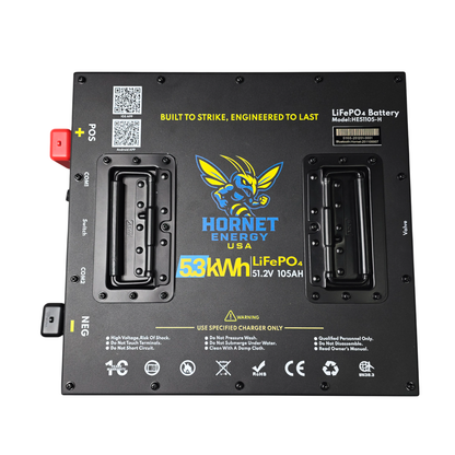 Hornet Energy CUBED  51.2V 105Ah LiFePO4 Lithium Battery (Heated Series) – IP66, 300A BMS